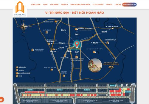 Làm Web Bắc Ninh bàn giao website mới về lĩnh vực Bất Động Sản với dự án Shophouse Lynntimes Thái Nguyên