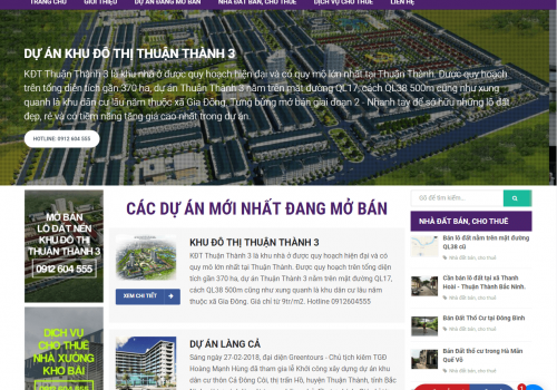 Thiết kế website bất động sản