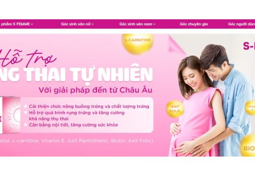 Làm web Bắc Ninh bàn giao cho khách hàng dự án S-Femme hỗ trợ mang thai tự nhiên