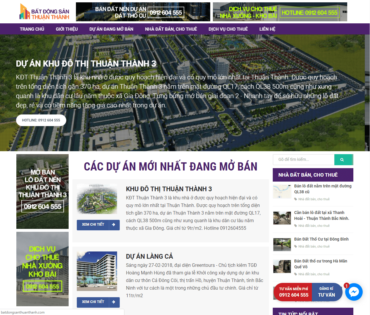 Thiết kế website bất động sản