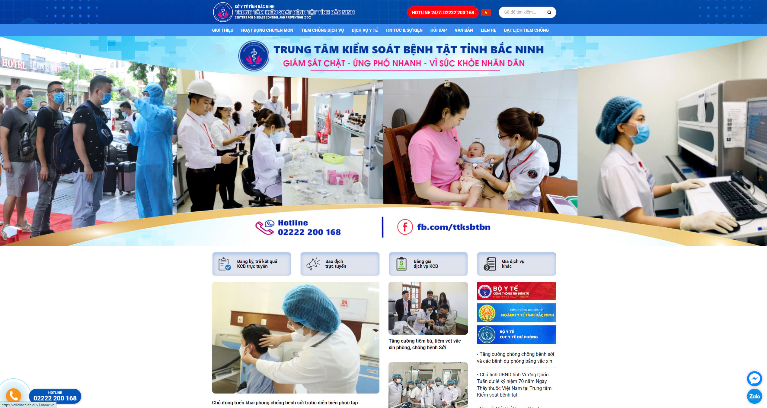 Trung tâm kiểm soát bệnh tật tỉnh CDC Bắc Ninh	